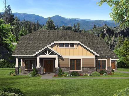 Bungalow Cottage Country Craftsman Southern Elevation of Plan 51568