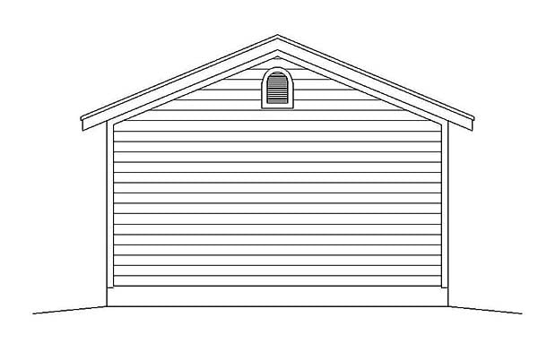 Traditional Rear Elevation of Plan 51573