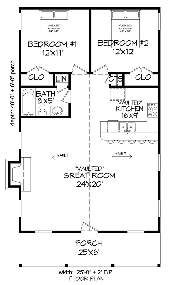 House Plan 51574 Southern Style with 1000 Sq Ft 2 Bed 