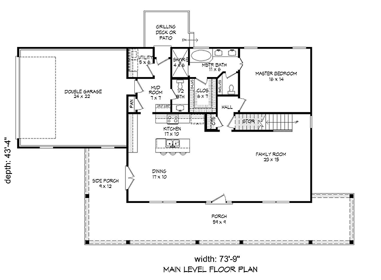 Country Traditional Level One of Plan 51584