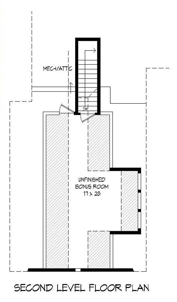 Craftsman Traditional Level Two of Plan 51585