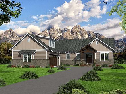 Craftsman Traditional Elevation of Plan 51585