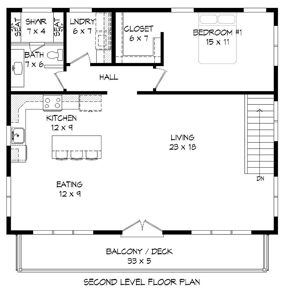 Coastal Contemporary Modern Level Two of Plan 51589