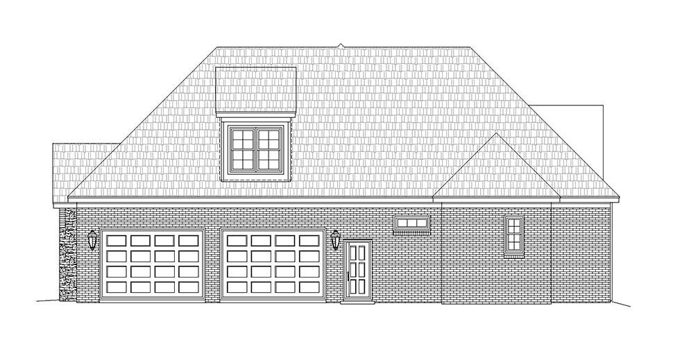 European, French Country Plan with 3447 Sq. Ft., 3 Bedrooms, 3 Bathrooms, 2 Car Garage Picture 2