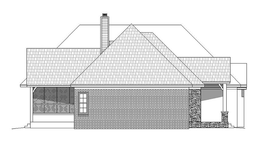 European, French Country Plan with 3447 Sq. Ft., 3 Bedrooms, 3 Bathrooms, 2 Car Garage Picture 3