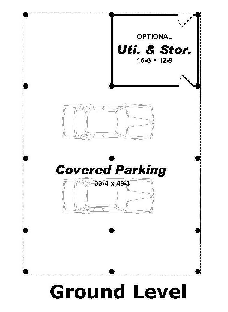 Coastal Contemporary Cottage Lower Level of Plan 51611