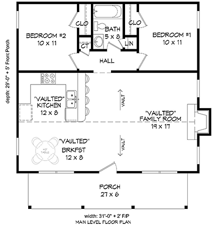 House Plan 51616 First Level Plan