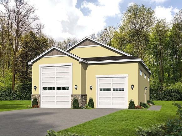 Garage Plan 51626 - 3 Car Garage Elevation