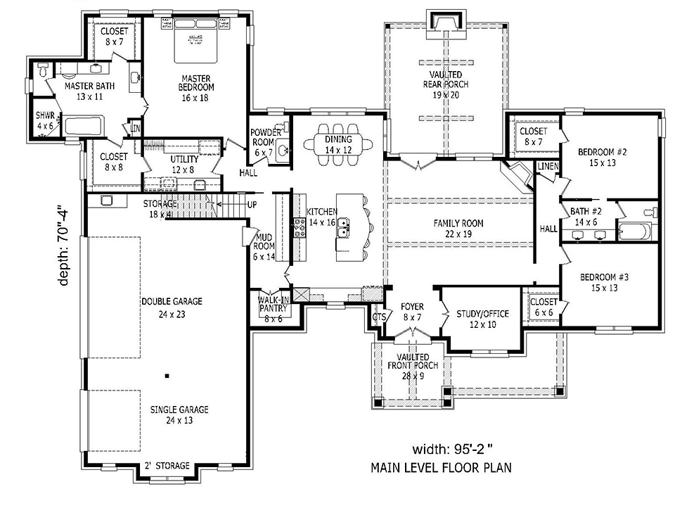 European French Country Level One of Plan 51634