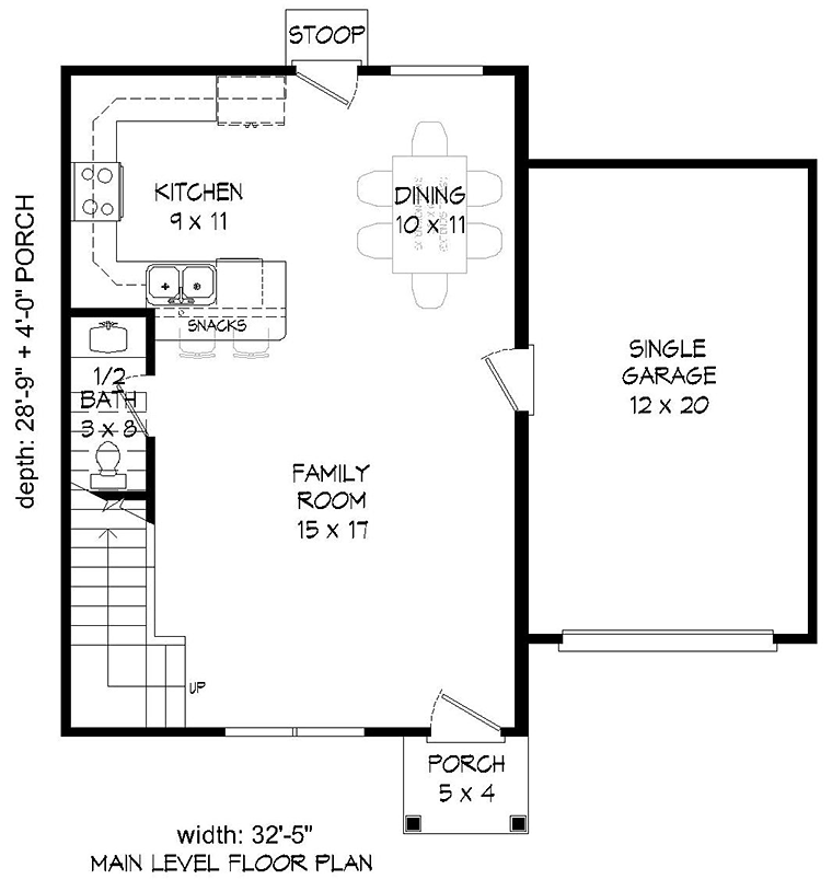 Colonial Southern Traditional Level One of Plan 51638