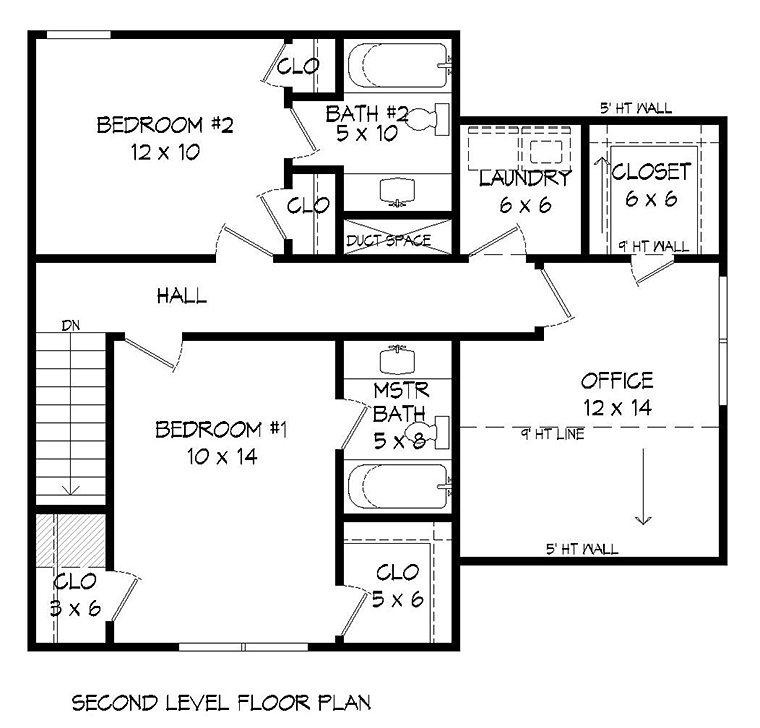 Colonial Southern Traditional Level Two of Plan 51638