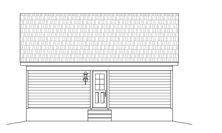 Cabin Country Southern Traditional Rear Elevation of Plan 51640