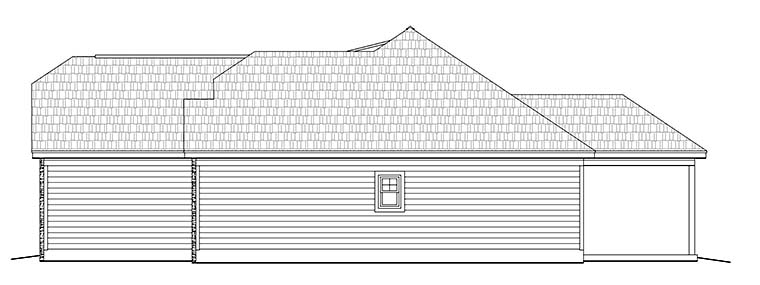 Cottage, Craftsman, Ranch, Southern Plan with 1452 Sq. Ft., 3 Bedrooms, 2 Bathrooms, 2 Car Garage Picture 2