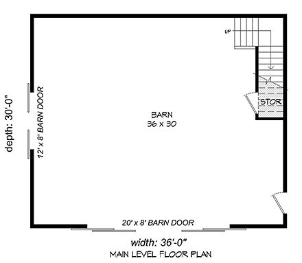 Garage Plan 51649 - 2 Car Garage First Level Plan