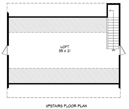 Garage Plan 51649 - 2 Car Garage Second Level Plan