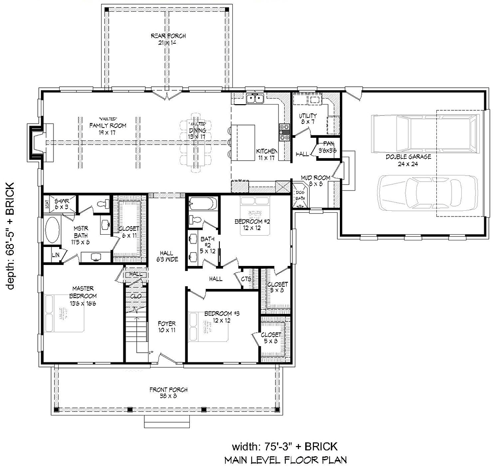 Cottage Country Southern Level One of Plan 51657