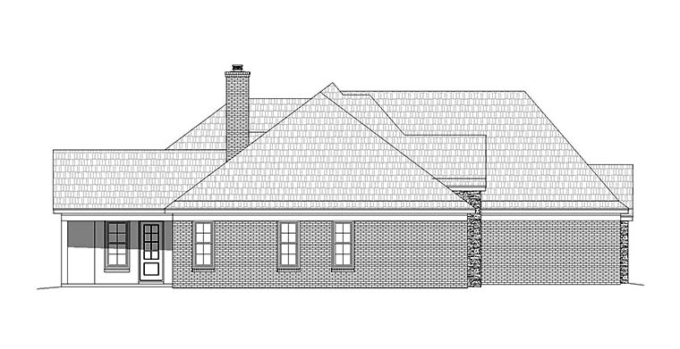 European, French Country Plan with 4149 Sq. Ft., 4 Bedrooms, 4 Bathrooms, 4 Car Garage Picture 3