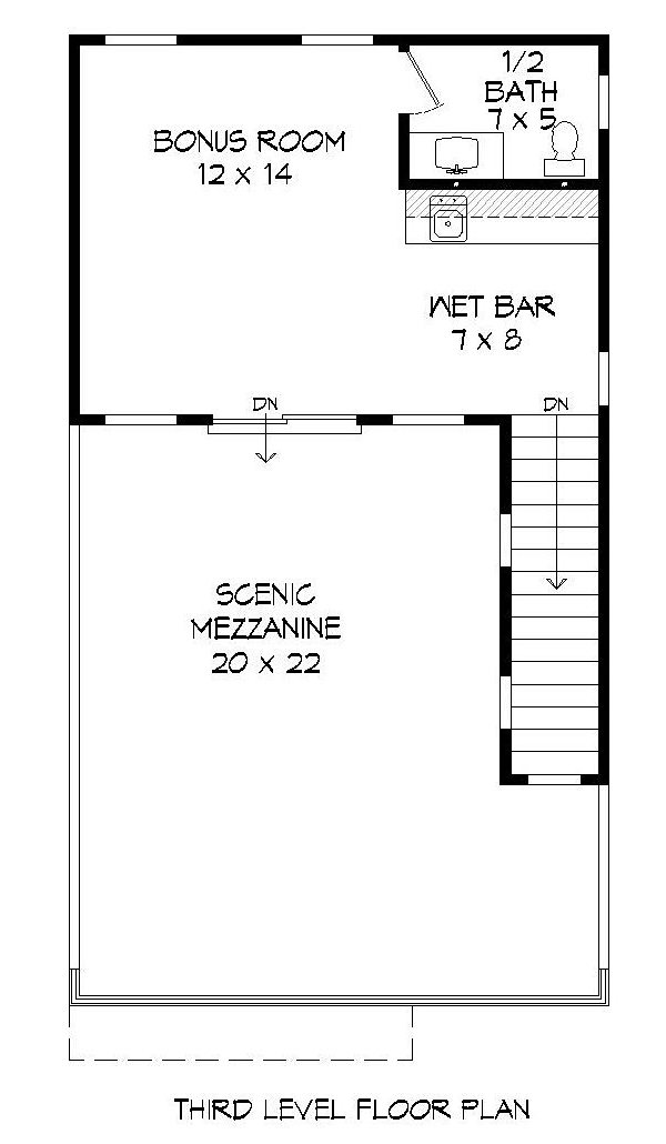 Contemporary Modern Level Three of Plan 51664