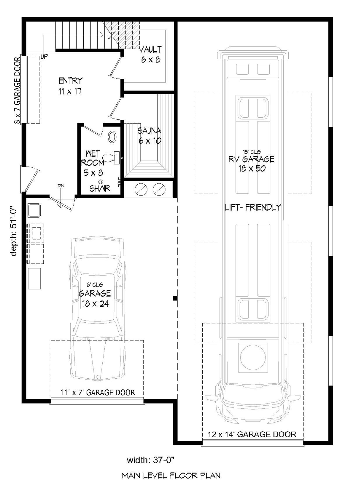 Cape Cod Contemporary Country Saltbox Traditional Level One of Plan 51668