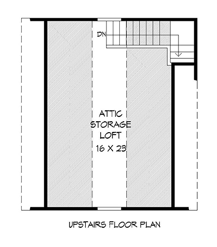 Garage Plan 51669 - 2 Car Garage Second Level Plan