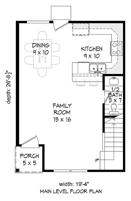 House Plan 51670 First Level Plan