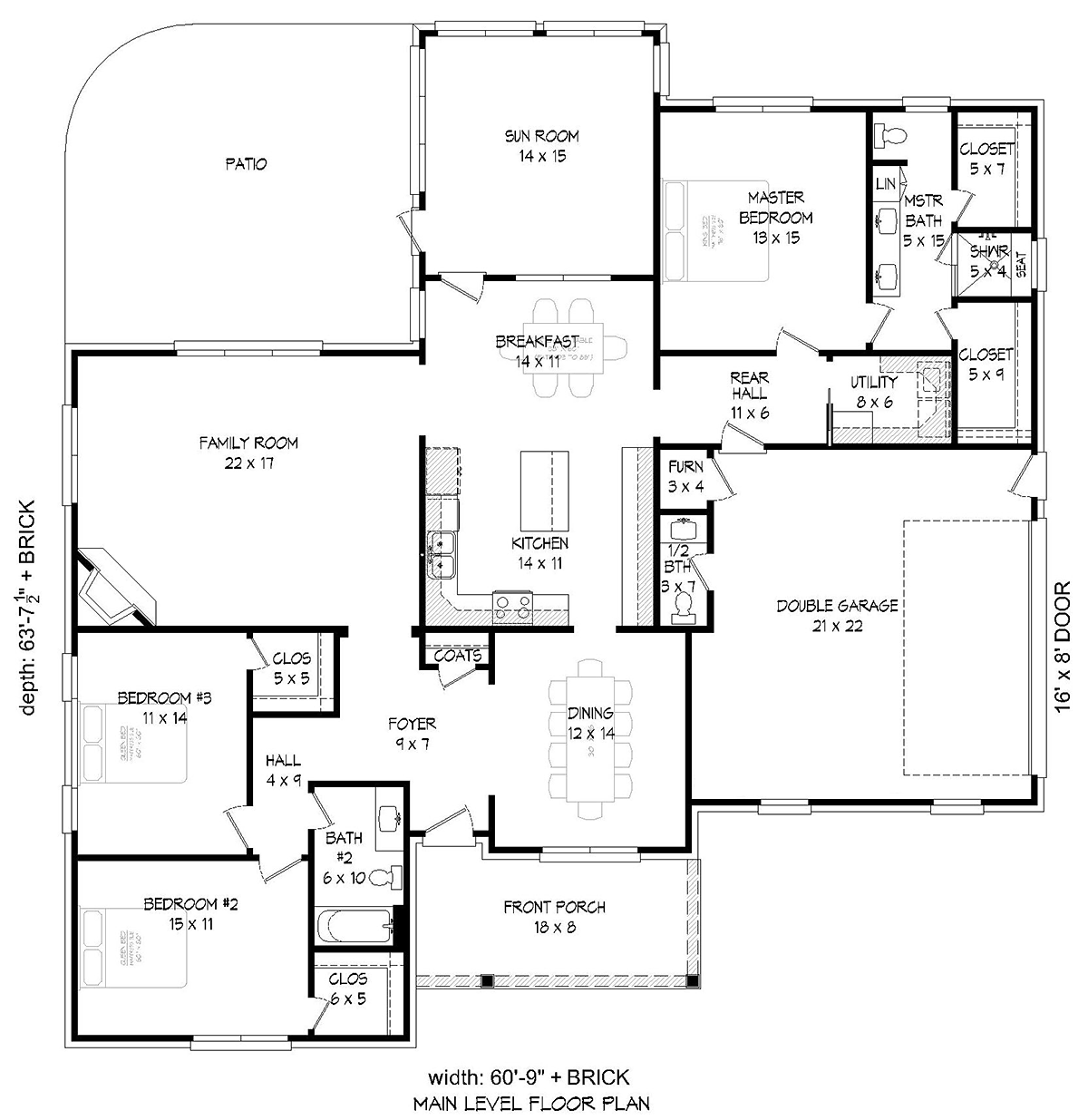 Country Ranch Traditional Level One of Plan 51685