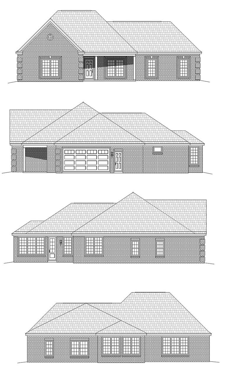 Country, Ranch, Traditional Plan with 2098 Sq. Ft., 3 Bedrooms, 3 Bathrooms, 2 Car Garage Picture 6