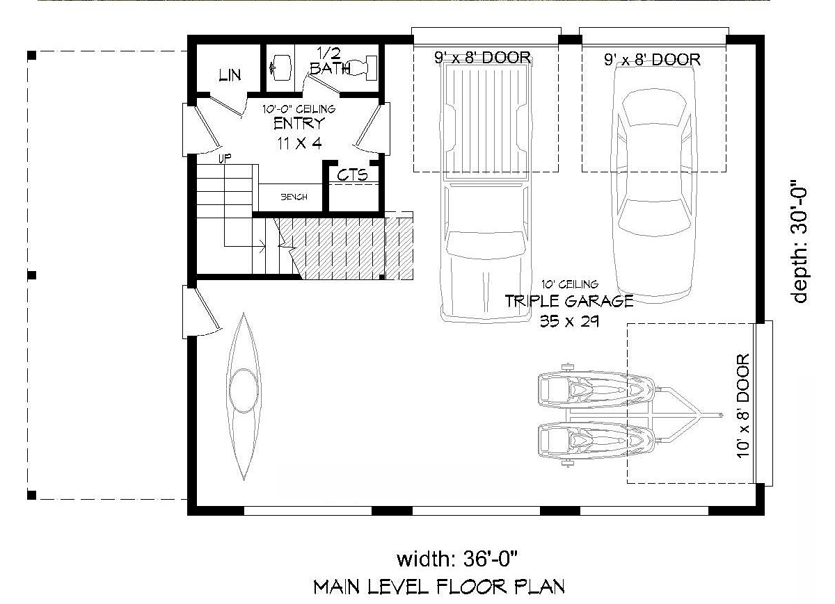 Coastal Contemporary Modern Level One of Plan 51695