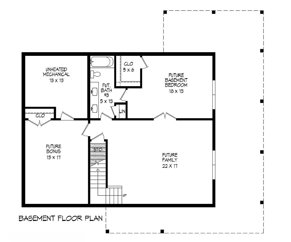 Contemporary Country Traditional Lower Level of Plan 51697