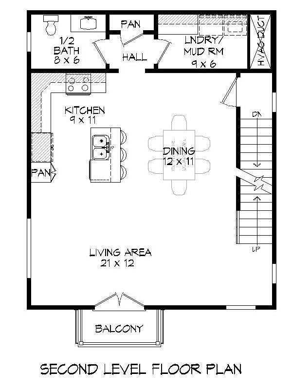 Contemporary Modern Level Two of Plan 51699