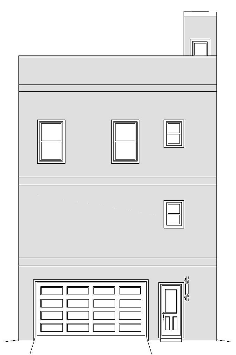 Contemporary Modern Rear Elevation of Plan 51699