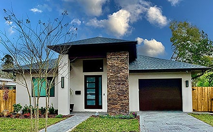 Bungalow Contemporary Craftsman Modern Elevation of Plan 51706