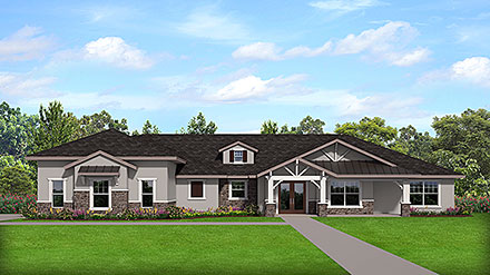 Bungalow Cottage Country Craftsman Elevation of Plan 51710