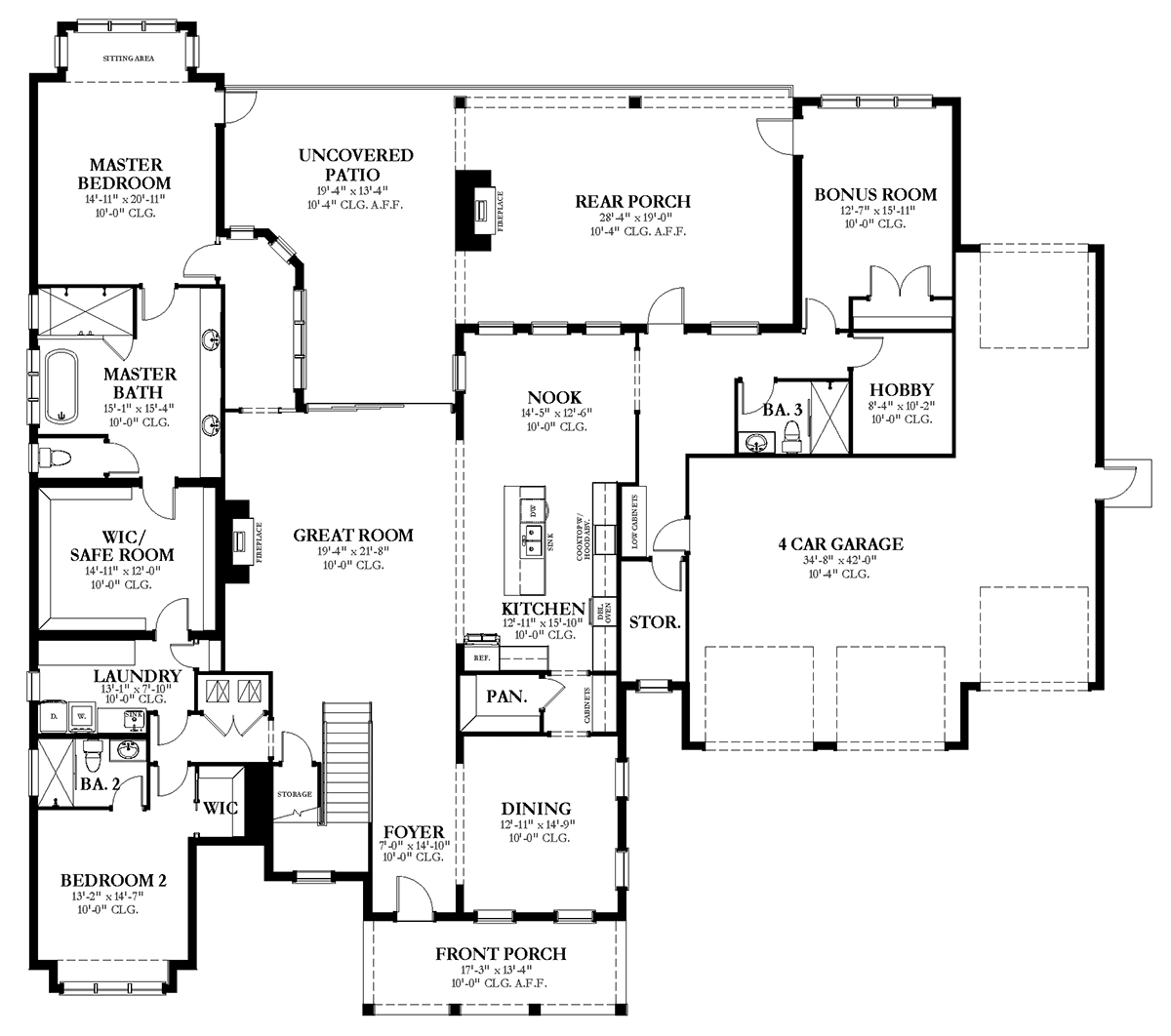 Bungalow Coastal Cottage Country Craftsman Level One of Plan 51715