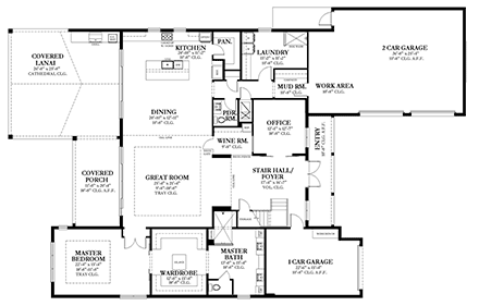 House Plan 51717 First Level Plan