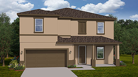 Colonial Traditional Elevation of Plan 51746