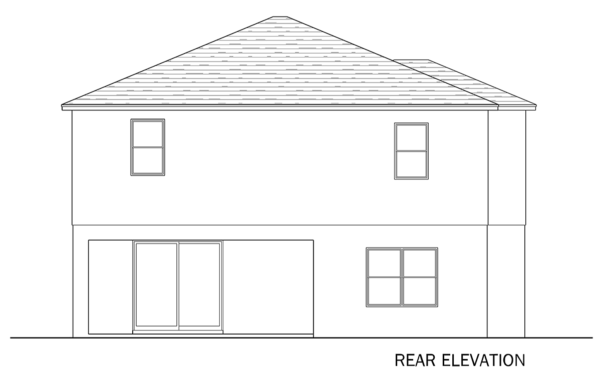 House Plan 51746 Rear Elevation