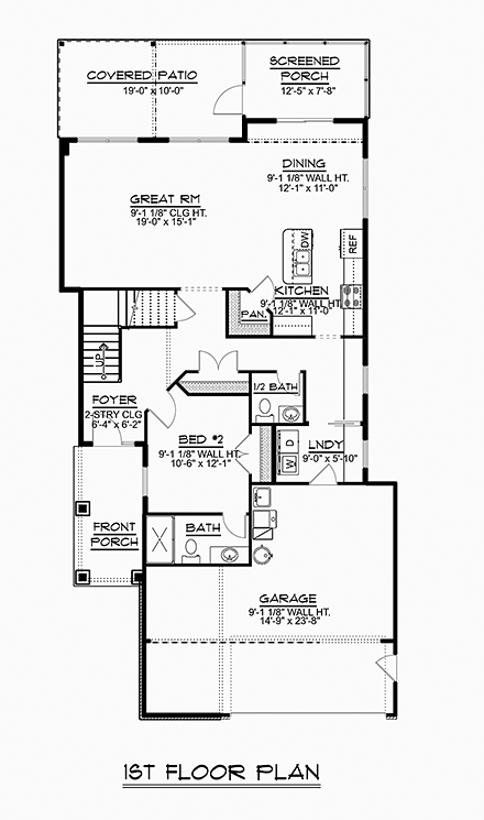 House Plan 51800 First Level Plan