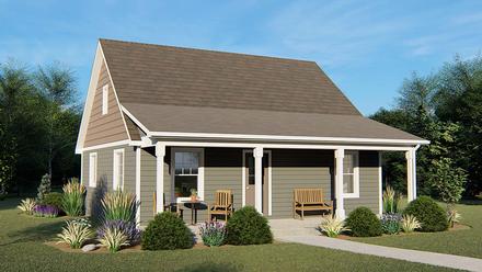 Cottage Country Southern Elevation of Plan 51802