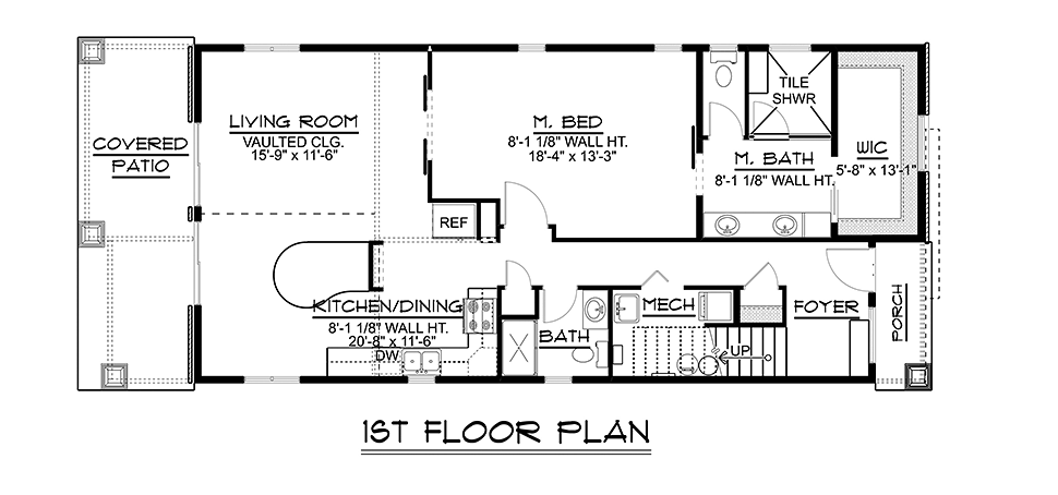 Coastal Craftsman Level One of Plan 51806