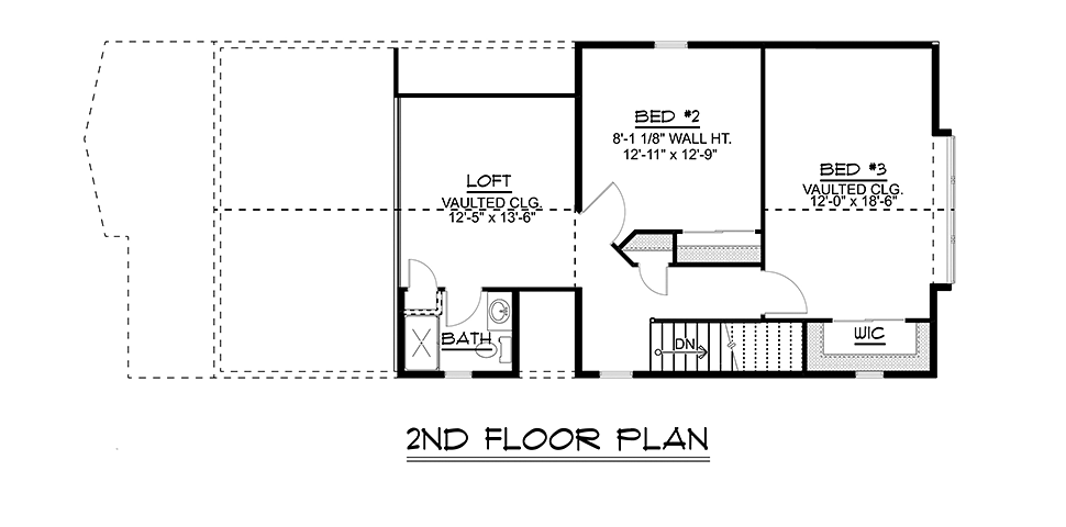 Coastal Craftsman Level Two of Plan 51806