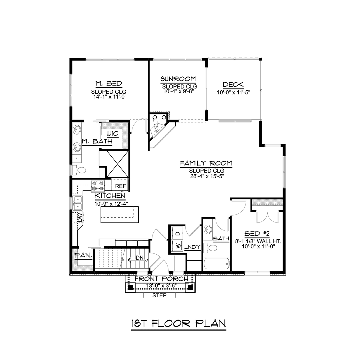 Bungalow Cottage Level One of Plan 51808