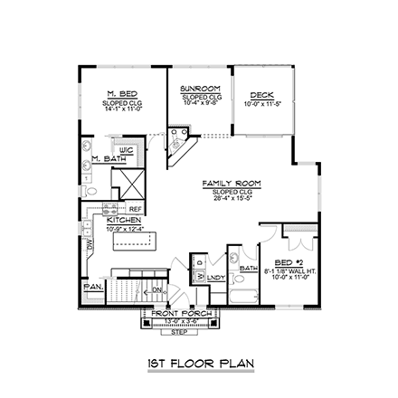 House Plan 51808 First Level Plan