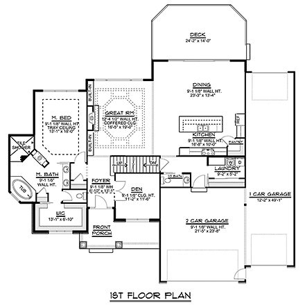House Plan 51812 First Level Plan