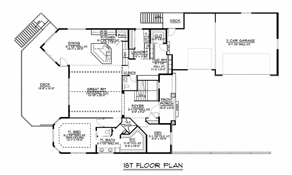 Bungalow Coastal Cottage Country Craftsman Traditional Tudor Level One of Plan 51815