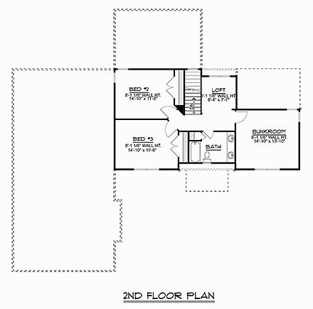 House Plan 51816 Second Level Plan