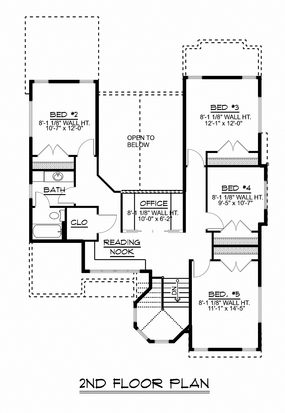 Bungalow Coastal Cottage Country Craftsman Traditional Tudor Level Two of Plan 51818