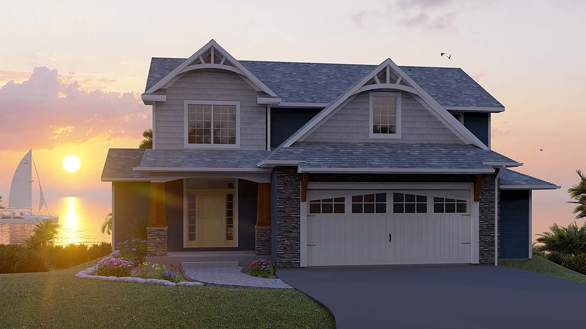 Plan 51845 | Traditional Style with 65 Bed, 5 Bath, 2 Car Garage