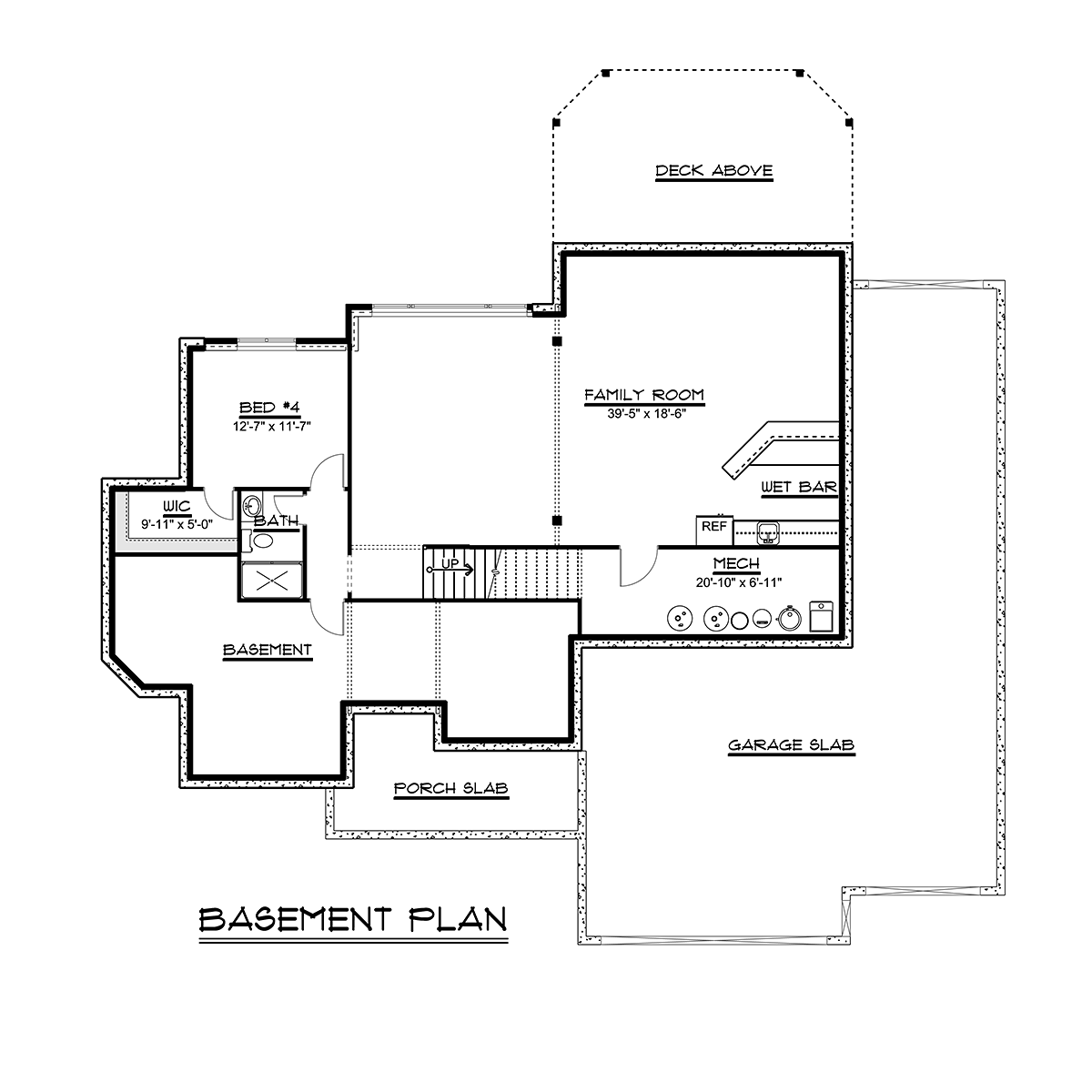 Craftsman Ranch Traditional Lower Level of Plan 51847