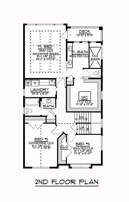 House Plan 51850 Second Level Plan